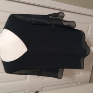 Calvin Klein dark forest green blouse